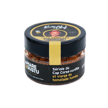 Sériole du Cap Corse confite et vierge de tomatade fumée Mare&Gustu