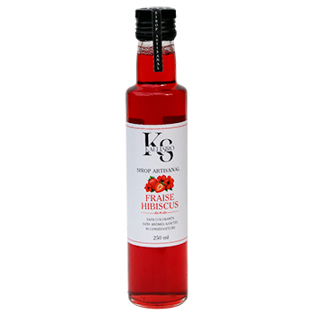 Sirop artisanal Fraise Hibiscus Kallisiro 25 cl