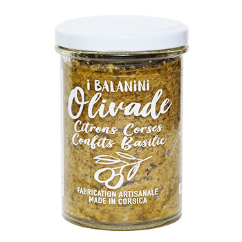 Olivade Citrons Corses confits basilic I Balanini 180 gr