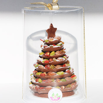 Sapin de Noel chocolat au lait et mendiants Ella Crea 270 g